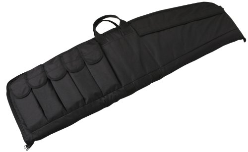 Uncle Mike’s Law Enforcement 43-Inch AR15/M4 Tactical Rifle Case with Five Magazine Pouches (Large, Black), Outdoor Stuffs