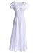 Anna-Kaci Renaissance Peasant Maiden Boho Inspired Cap Sleeve Lace Trim Dress