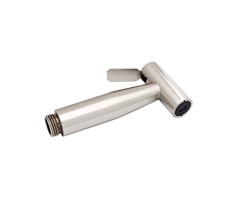 SmarterFresh SF-B80H Held, Premium Brass Diaper Shattaf-Complete Set Shower, Hand Bidet Toilet Attachment Sprayer, Silver