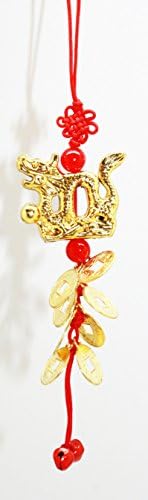 Red Feng Shui Golden Dragon Tassels for Good Luck and Protection