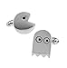Fashion Cufflinks Silvertone/Enamel Cufflinks (Pac-man)