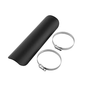 Motorfiets Uitlaat Pijp Heat-shield – Universele Motorfiets Uitlaatpijp Heat-shield Uitlaat Staight Cover Zilver (Kleur…