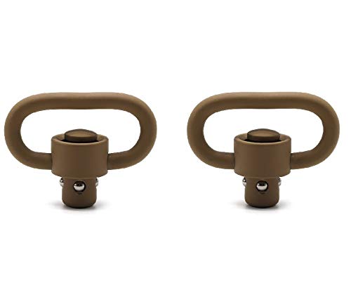 Trirock 2-pack 1.25 Inch TAN/FDE Push Button Quick Release Detachable Sling Swivel Mount
