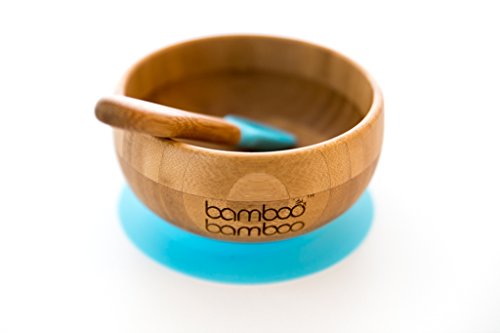 bamboo-bamboo-Baby-Toddler-Suction-Bowls-and-Matching-Spoon-Set-Suction-Stay-Put-Feeding-Bowl-Natural-Bamboo-Blue