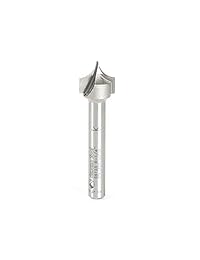 Amana Herramienta 56123 punto con punta de carburo de corte Roundover R de 1 4 X 1 2 X 1 2 CH X 1 4 SHK X 2 inch de largo Router Bit para beadboards