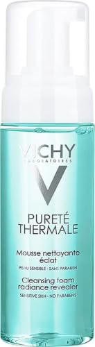 Vichy Purete Thermale Zarter Reinigungsschaum, Mit innovativer, luftig-cremiger Schaum-Textur, Erfrischend, beruhigend und sanft reinigend, Mit Glycerin, 150 ml