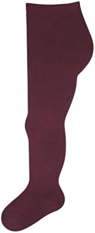 Soxsmith 4 Pairs Big Girls' Supersoft Cotton-Rich Tights 7-8 Years Burgundy