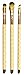 LONDON SOHO NEW YORK Disney Collection Enchanted Beauty 3-Piece Smokey Eye Brush Set, Belle Yellow