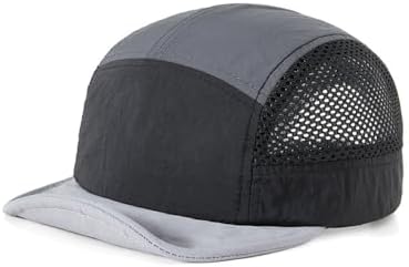 FASHIXD Mesh 5 Panel Hat Flat Brim Quick Dry Sports Running Hat