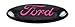 Ford 9" Front Grille or Back Tailgate Emblem - Black & Red (Peel & Stick)