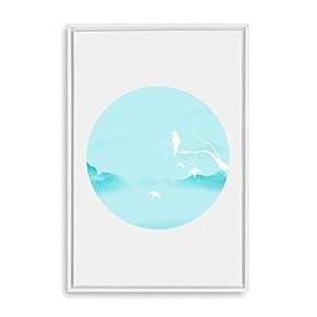 Framed Canvas Wall Art Circular Pattern Canvas Prints Home Artwork Decoration for Living Room,Bedroom - 24x36 inches