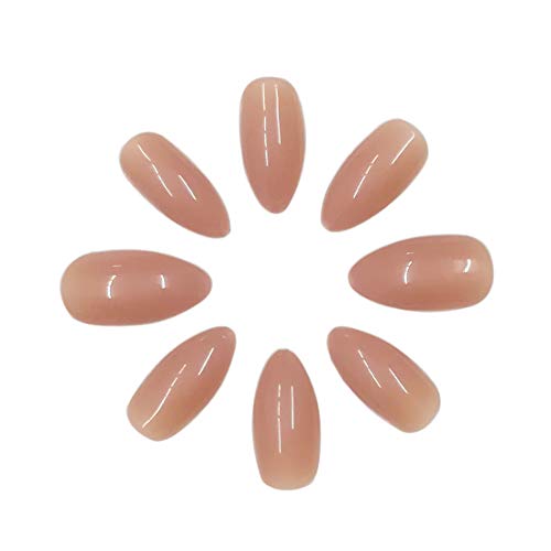 Simple Nude Nail Tips Stiletto False Nails for Girls - Thumbnail 7