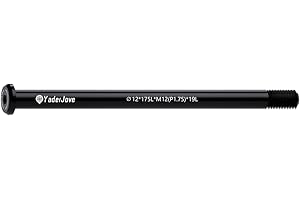 YaderJove Bike Thru Axle Adapter - 1.75mm Thread Pitch 12mm Hub Thru Axle for Bicycle Forks and Rear Shock, for Road & Mountain MTB Bike (12mm x 122/166/171/175/180/192mm)