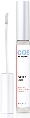 COS Naturals Peptide Lash Eyelash Growth Serum Natural Regrowth Plant Stem Cells Enhancing Treatment for Longer Fuller Eyelashes Thicker Eyebrows (5 ml / 0.16 fl oz)