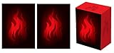 Legion SUPER Iconic FIRE Red Deck Box + 100 Matching DOUBLE Matte Finish Sleeves (fits Magic / MTG, Pokemon Cards)