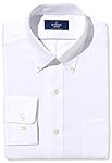 Buttoned Down Men's Classic Fit Button-Collar Non-Iron Dress Shirt, White, 16.5" Neck 32" Sleeve