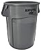 Rubbermaid Commercial Products Fg264360Gray Brute Heavy-Duty Round Trash/Garbage Can, 44-Gallon, Gray primary
