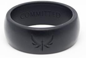 Commited Silicone Wedding Ring (BLACK, 10)
