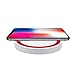 MChoice for iPhone 8/8 Plus/X, New Portable Qi Wireless Power Fast Charger Charging Pad for iPhone 8/8 Plus/X (Red)