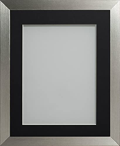 Frame Company Simpson Range Silver 8x8 inch Frame With Black Mount for 5x5 inch *Choice of Sizes* Fitted with Real Glass — image 1