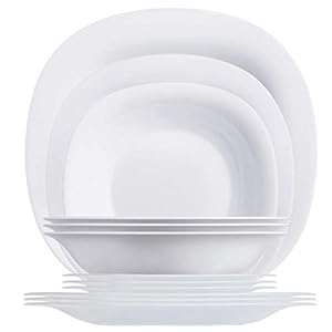 Luminarc Vajilla Carine, Blanco, 29x29x14 cm, 18 Unidades
