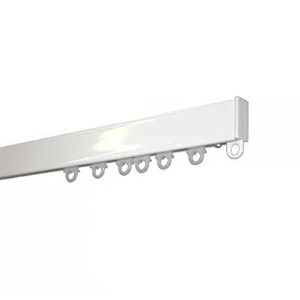 Silent Gliss 1080 Hand Drawn White Curtain Track Complete 1 Mtr