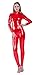 Kepblom Shiny Metallic Unitard Turtleneck Long Sleeve Footless Zentai Suit Catsuit Dancewear