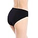 Closecret Women Comfort Cotton Stretch High Cut Briefs Panties(Pack of 4)(L(Waist:34-35.5inch), 4 Black)