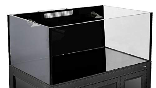 Innovative Marine Nuvo 100 Gallon EXT External Overflow Aquarium and APS Aluminum Profile Series Stand - Matte Black