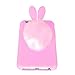 iPhone 6/6s Cover,Hecheng Cute Long Ear Rabbit with Furry Tail Silicone Bunny Case for Apple iPhone 6 4.7 inch-Pink