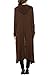 Meaneor Women's Long Sleeve Waterfall Hoodies Open Front Maxi Cardigan Sweater Dark Brown XXL