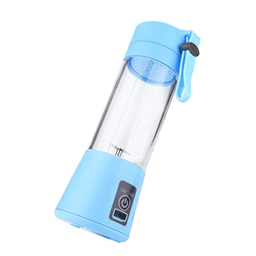 Portable Juicer Cup Clearance,380ml Rechargeable Juice Blender Magnetic Secure Switch Electric Fruit Mixer (Blue)