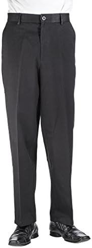 Signature Men's Classic Cotton Flat Front Pants