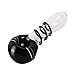 SMKPIP 2018 New Style Handmade Glass Tube 4.4 inch Long Crystal Clear Stripe Rotation Design Pipe