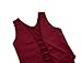 Misfondle Women's Sexy Bodycon Bandage Lace up Midi Club Dress Wine Red Medium