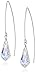 Amazon Collection Sterling Silver Marquis Wire with Crystal by Swarovski Drop Earrings