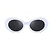 BestWare Vintage Sunglasses Classic Eyeware Glasses Oval Sun Glasses Fashion Eyewear Fashion Shades white & black