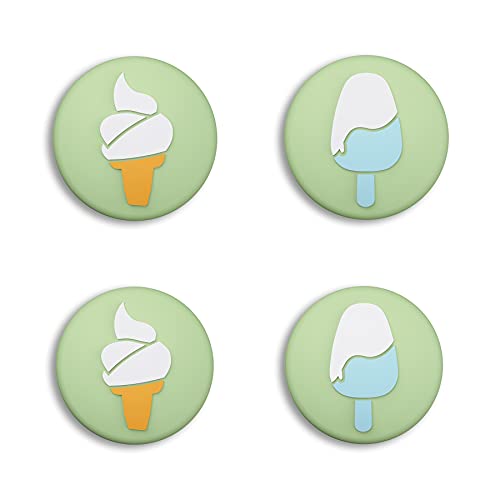 eXtremeRate PlayVital Ice Cream Cute Switch Thumb Grip Caps, Matcha Green Joystick Caps for Nintendo Switch Lite, Silicone Analog Cover Thumbstick Grips for OLED Joycon
