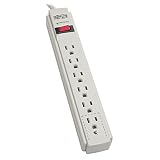 Tripp Lite 6 Outlet Surge Protector Power Strip, 8ft. Cord, Right Angle Plug, 20K Insurance & (TLP608)