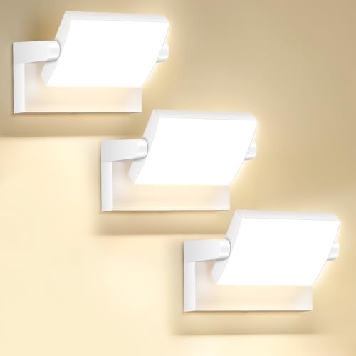 GXXG 3 Pieces 40W LED Wall Light Outdoor Indoor IP65, Adjustable Wall Lights Modern Aluminium Wall Lamps for Gardens, Anthracite, 4000LM, Warm White 3000K, IP65 Waterproof
