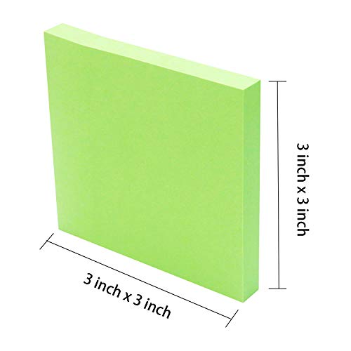 Sticky Notes 3x3, Self-Stick Notes, 36 Pads, 100 Sheets/Pad, Strong Sticking Stickies, Assorted Colors Post Notes for Study, Works, Daily Life (36)