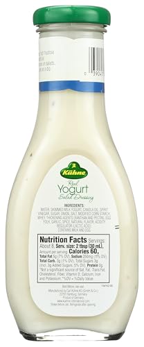 KUHNE YOGURT AND RANCH DRESSING, 250 ML