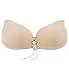 Gorgeous Pixels Women's Strapless Bra Self Adhesive Silicone Push Up with Drawstring(Cup Size A, Colour Beige)