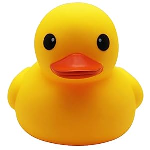 Happy Trees Duck Bath Toy Large Bath Duck Squeak Rubber Duck Baby Shower, 7 Inches