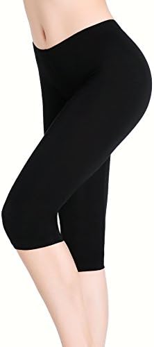 CnlanRow Womens Under Skirt Pants Soft Ultra Stretch Knee Length