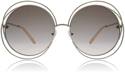 Chloe CE114S 724 Gold / Peach Carlina Round Sunglasses Lens Category 1 Size 58m