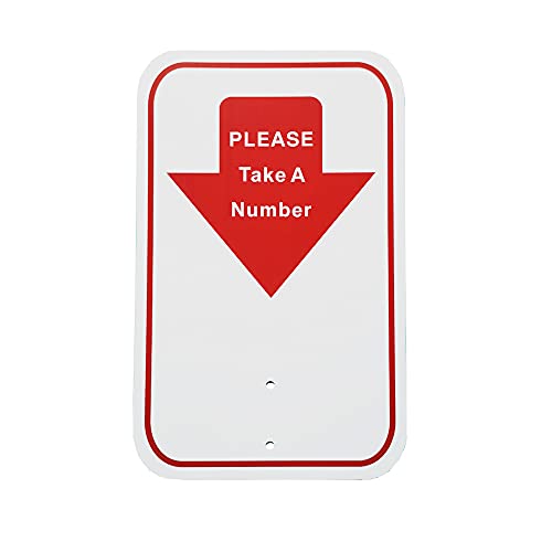 Take-a-Number Sign - Take A Number Dispenser Sign