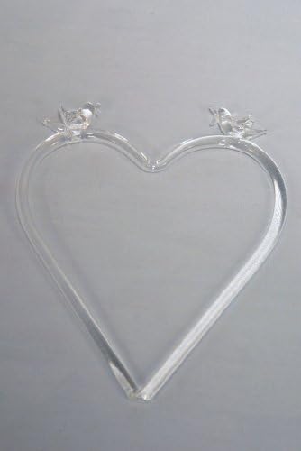Handblown Crystal Glass Heart with Tweetie Birds (GH4)
