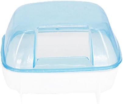Small Animal Bathtub Half Translucent Deodorization Bathroom Hideout Sand Bath House (Pink/ Yellow/ Blue)