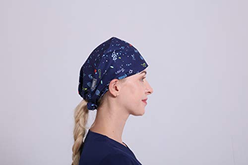 Zaqzeq Adjustable Surgical Cap Scrub Hat Medical Doctor Nurse Sweat Absorption Woman/Man (color01)